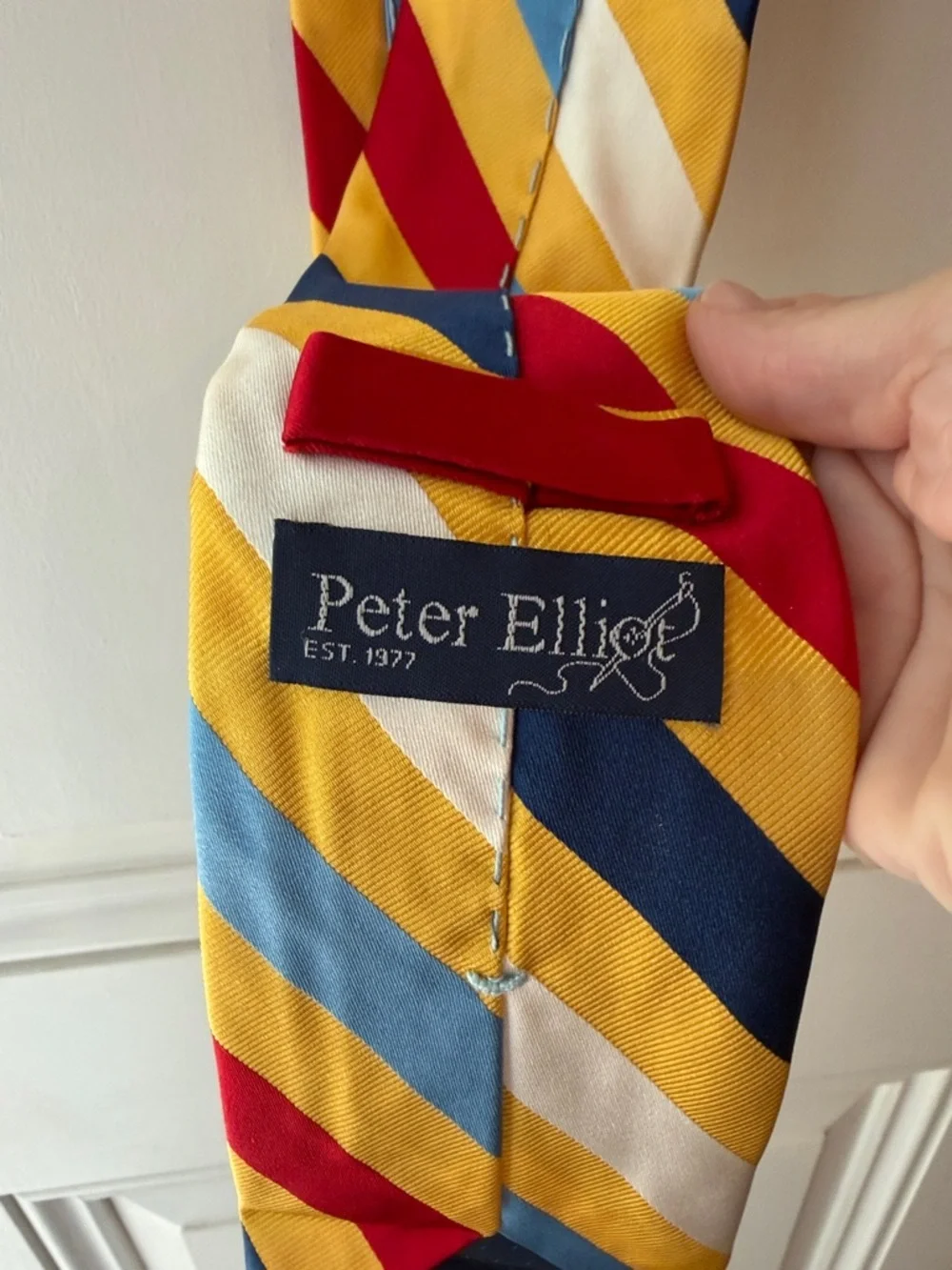 Striped Yellow Multi-Color Men's Dress Tie